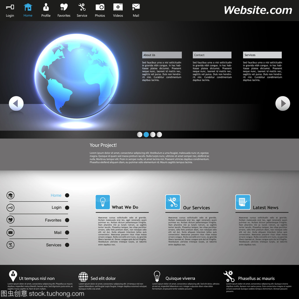 现代商务网站模板的设计思路与实现